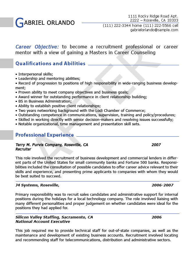 Resume Editing Samples - ResumesPlanet.com